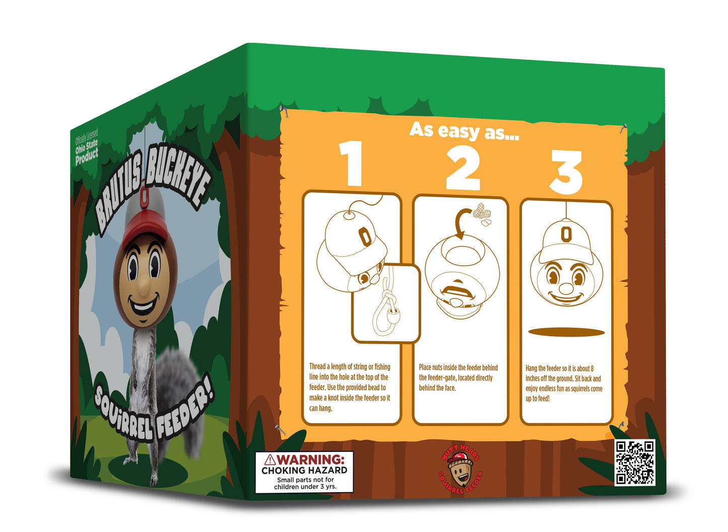 NUTT HEADS - Brutus Buckeye Squirrel Feeder